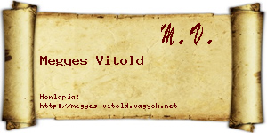 Megyes Vitold névjegykártya